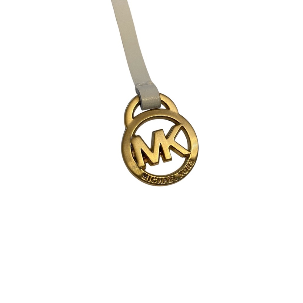 Michael Michael Kors White Woven Leather Belt With Gold Buckle Sz M - Picture 11 of 13